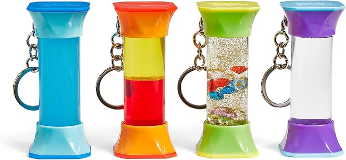 hand2mind Soothing Swirlers Sensory Tubes, Calming Toys for Kids, Ages 3+ | Fidget Keychains, Anxiety Relief Items, Calming Toys, Calm Down Corner Supplies, Quiet Fidgets, Toddler Car Toys for Travel