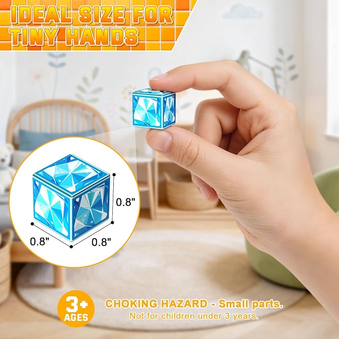 Magnetic Blocks, 100PCS Building Cubes, Boys Kids Gifts Toys | 0.8in Sensory Stacking Toys for STEM Constructions, Boys Girls Birthday Gifts Ages 4 5 6 7 8-12 Year Kids