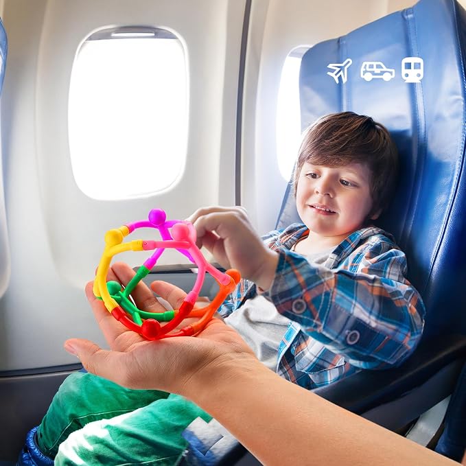 6pcs Magnetic People Figures for Kids 3-8 Travel STEM Fidget Toy | Safe ASTM-certified, Quiet Play for Airplane Car Trips Restaurant, Develops Creativity for Classroom Rewards Stocking Stuffer