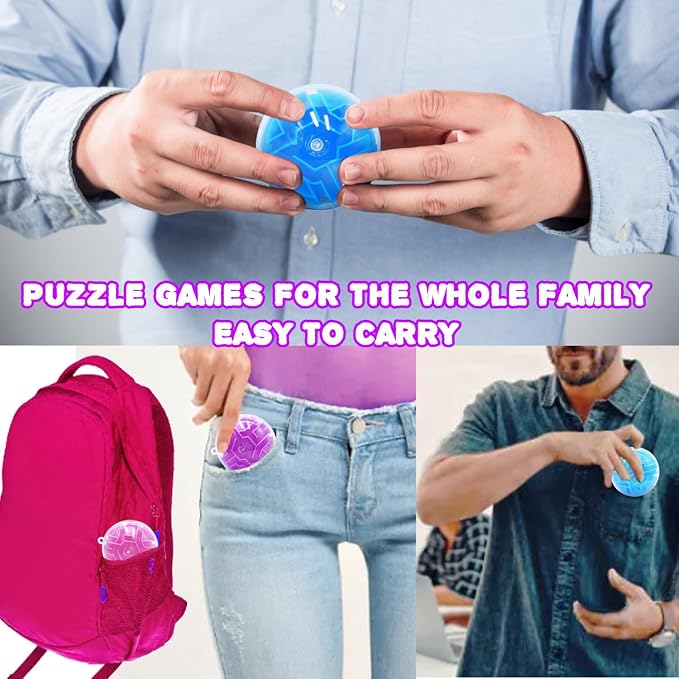 100 Pcs Puzzle Maze Ball Mini 3D Gravity Cube Puzzle Ball Toy for Kids Ages 3 6 7 8-10, Educational Challenges Magic Brain Teasers Games for Boys Girls Birthday Gifts Classroom Prize