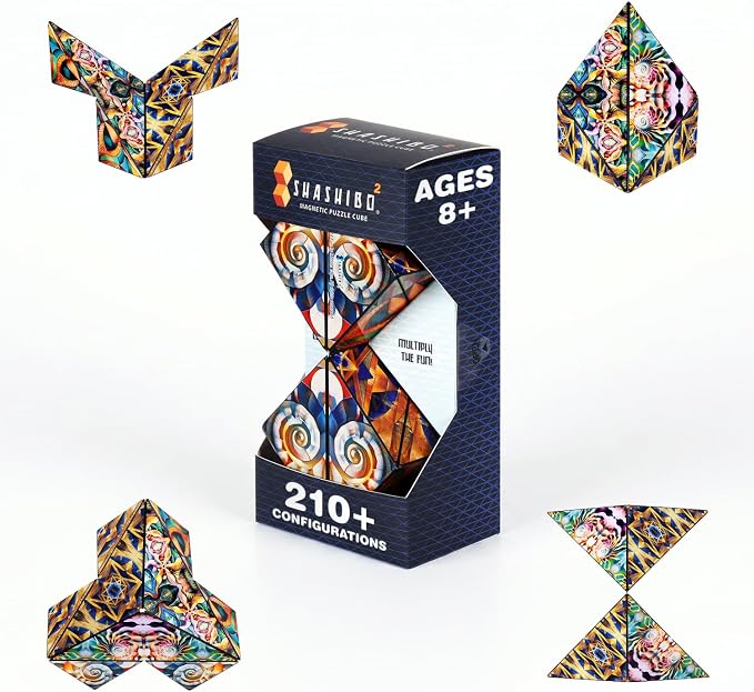Shashibo ICOSA XL Magnetic Puzzle Toy, Stress Relief Fidget Toy | 200+ Possible Shapes, Sensory Fidget Toy For Adults & Kids, Fun Shape Shifting Puzzle Toy For All Ages