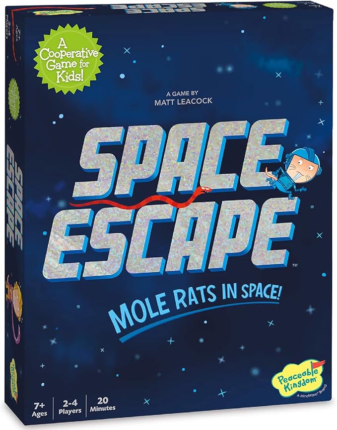Peaceable Kingdom Space Escape – Cooperative Strategy Space Adventure Game by the Inventor of Pandemic – Use Teamwork to Win! – Great for Families with Kids Ages 7 & up | A cooperative game where players team up to win together. Includes 1 game board a...