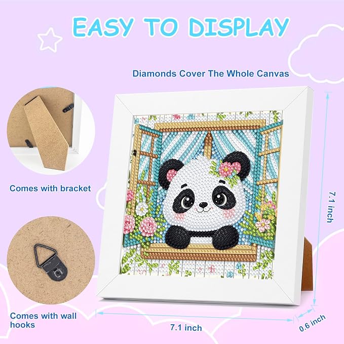 Nardoll Diamond Art Kits - Arts and Crafts - Diamond Art Painting with Wooden Frame - GEM Art for Girls Boys Adults Beginners Home Wall Decor Gifts
