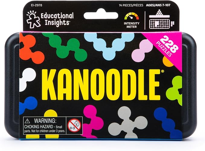 Educational Insights Kanoodle - 3D Brain Teaser Puzzles for Kids, Spatial Puzzle Games for Adults, Teens and Kids, Problem Solving Toys and Logic Puzzles, Single Player Games (Pack of 2)