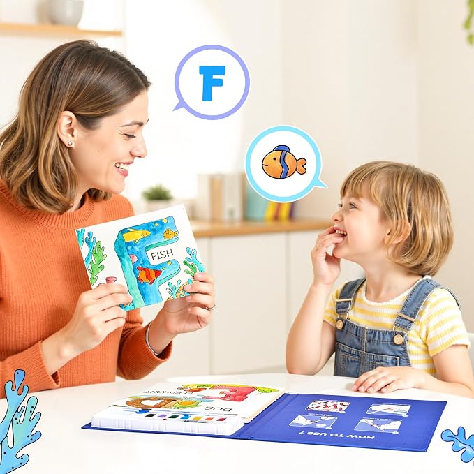 JoyCat Paint with Water Coloring Books for Toddlers (Alphabet) | Watercolor Painting Set for Kids Ages 3-5 & 4-8, Arts & Crafts Drawing Activity Travel Toy, Birthday Gifts for Boys & Girls
