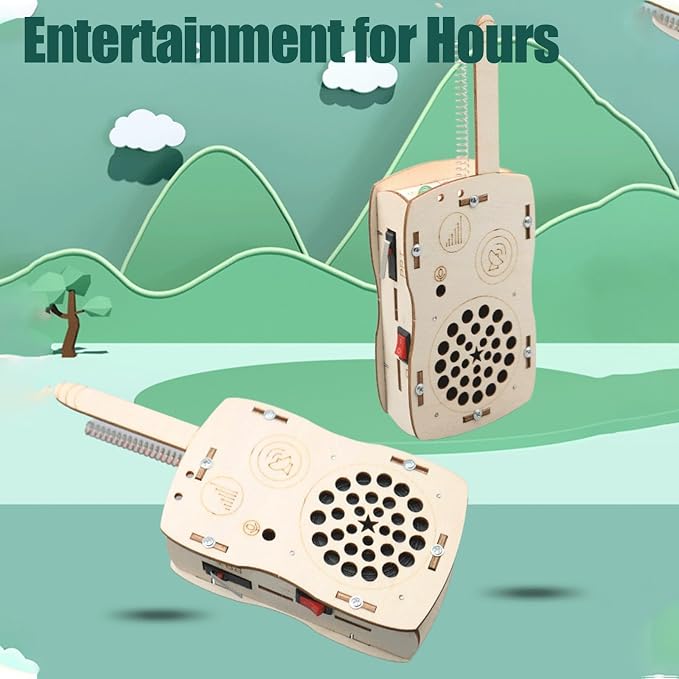 STEM Toys for Age 6-8-13 Crafts Kits Building Your Own Walkie Talkies for Kids Stuffers Birthday Gifts for 6 7 8 9 10 11 12 14+ Years Old Boys Girls Teens Engineering DIY Electronics Circuit Projects