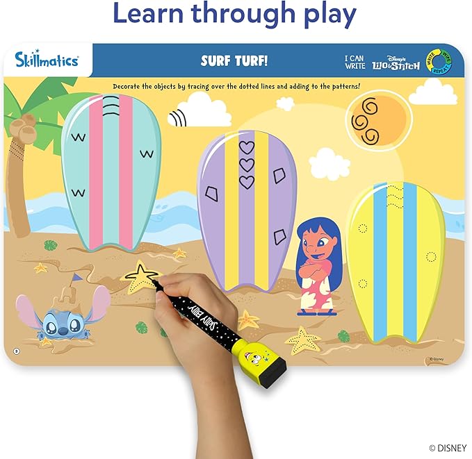 Skillmatics I Can Write Disney's Lilo & Stitch – Educational Toy and Game | Reusable Preschool Learning Activities, Back to School Supplies, Gifts for Students, Kids, Toddlers Ages 3, 4, 5, 6