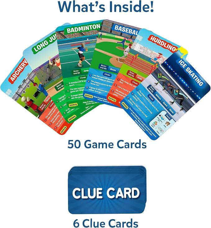 Skillmatics Guess in 10 Trivia Card Game – Sports, Gift for Boys & Girls | Educational Trivia Cards, Family Game Night, Travel Toy, Board Game, Screen-Free Fun, Kids Ages 6, 7, 8, 9 and Up