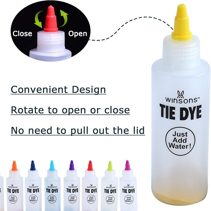 Tie Dye Kit 20 Colors Permanent Fabric Dye Art Set for Kids Adults for School, Homemade Party, Creative Groups Activities, DIY Gift | Just Add Water, Pre-Filled Dye Bottles, for School, Homemade Party, Creative Groups Activities, DIY Gift