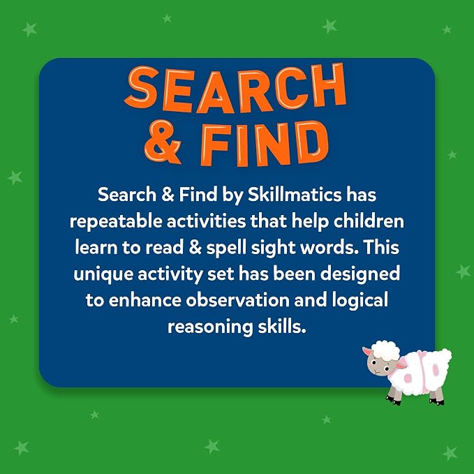 Skillmatics Search and Find – Sight Words, Reusable Activity Mats | Educational Learning Activities, Repeatable & Builds Vocabulary, Screen-Free, Gifts for Kids Ages 4, 5, 6, 7