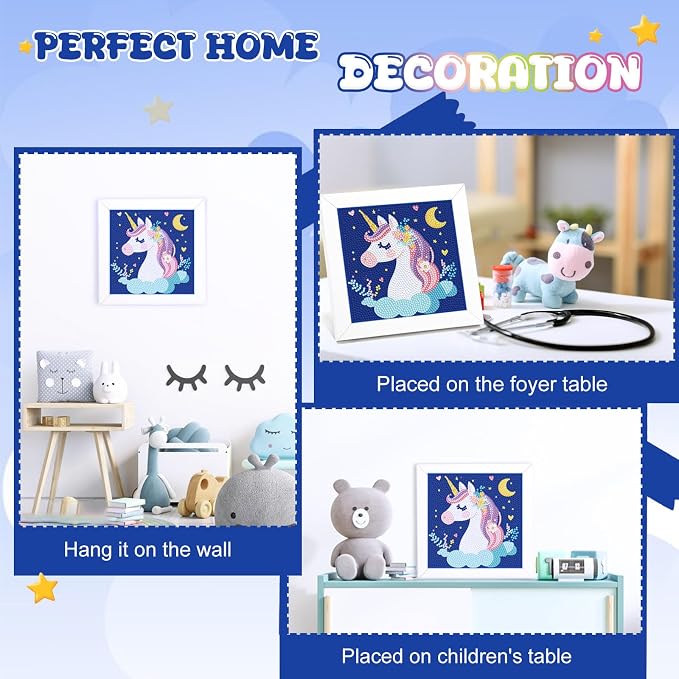 Diamond Art Kits with Wooden Frame - Arts and Crafts - Dimond Art Painting by Numbers - GEM Art for Beginners Adult Home Wall Decor