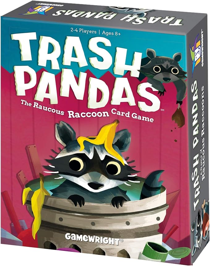 Gamewright Trash Pandas – Push-Your-Luck Family Card Game | Board Games for Kids Ages 8+ & Up | Raccoon Treasure Stash Fun for 2–4 Players | Quick & Silly Game Night Favorite