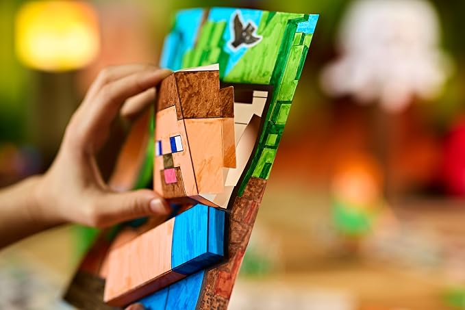 Crayola Minecraft POPs 3D Art Kit, Kids Screen Free Coloring Activity Craft | Minecraft Toys, Kids Coloring Activity Set with Markers & Stickers, Birthday or Holiday Gift for Boys & Girls, Ages 5+