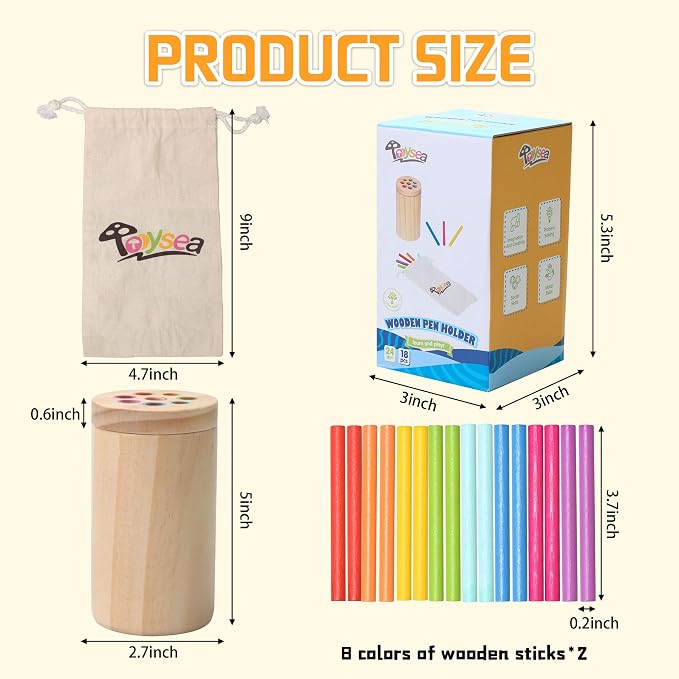 Montessori Toys for 1-3 Year Old,Color Sorting & Fine Motor Skills Preschool Learning Activities,Wooden Sensory Easter Toys for Toddlers