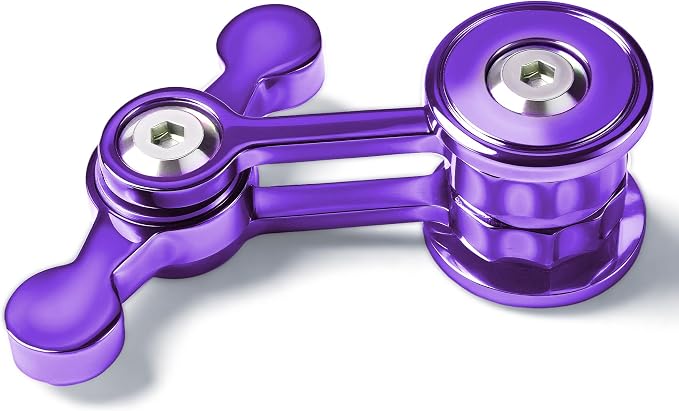 Fidget Spinner for Adults, Metal Silent Figette Office Desk Toy Quiet Cool Gadgets Gifts for Teen Boys Kid Anxiety Stress Relief Calm Down Sensory Autism Autistic ADHD Airplane Travel (Purple)