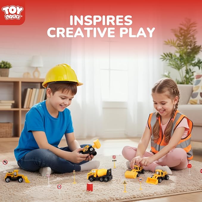 TOY Life 28 PCS Construction Toys for boy Age 3-5, Small Construction Vehicles, Sandbox Toy for Boys, Small Construction Car Truck Excavator Party Favors Gifts for Boys