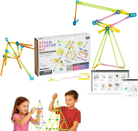 Strawbees STEAM Starter Kit I Building Toys I Straws and Connectors | Creative STEM learning at home and school, Education learning tool, Maker construction toy