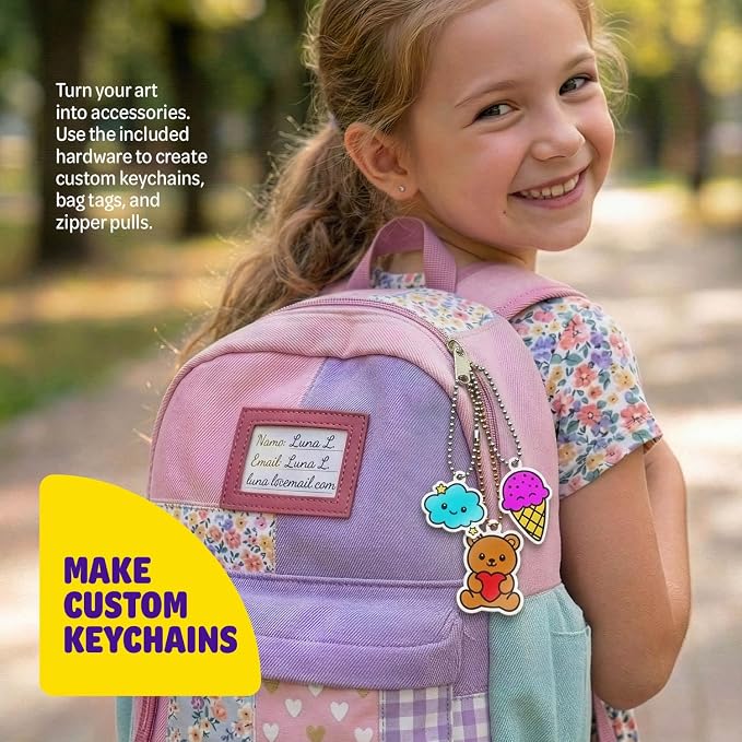 Shrinky Magic Craft Kit for Kids - Shrink Kit for Girls - Birthday Gift | Arts and Crafts for Kids Ages 4-8, 6-8, 8-12 - Gift for Girls 6 7 8 Year Old - Toys for Girls 8-10 - Gift for Boys Ages 6+