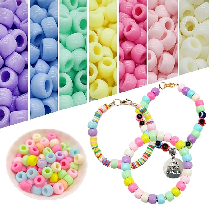 leitait Girls Toys Bracelet Making Kit - 3000pcs Charm Jewelry Making Kit Supplies,Easter Basket Stuffers,Unicorn/Mermaid Crafts Birthday Gifts for Girls Ages 5 6 7 8 9 10 11 12 Years Old
