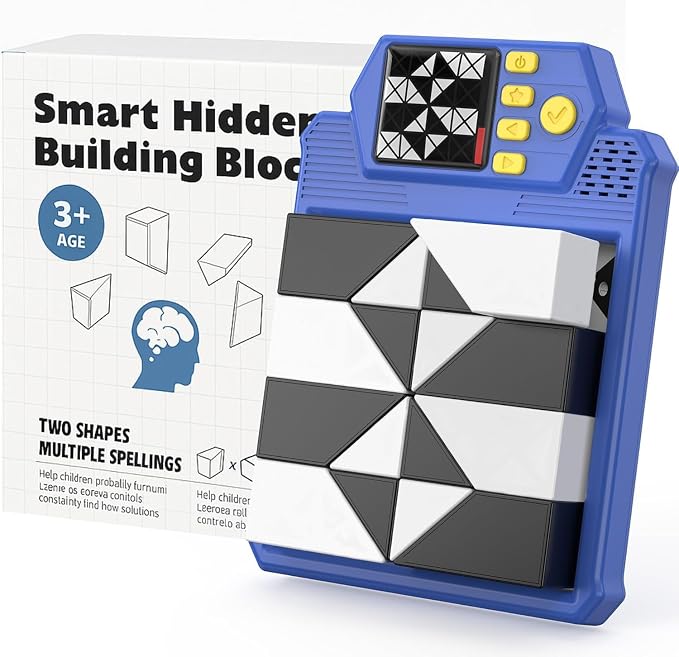 3D Hidden Blocks Puzzle Board Game, 210 Logic Challenge Levels Ages 8–12 | Color & Shape Brain Teaser Toy,Montessori STEM Educational Game, Perfect Birthday for Boys and Girls