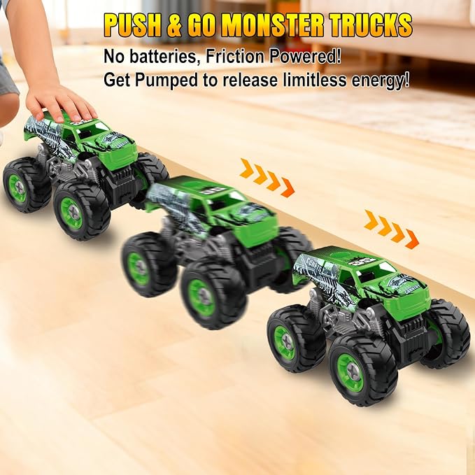 Take Apart Monster Truck Toys for 3 4 5 6 7 8 Year Old Boys, STEM Educational Building Toys with Electric Drill & Storage Box, Kids Toys Christmas Birthday Gifts for Boys Girls Toddlers