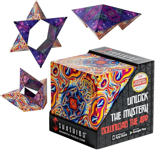 Shashibo DODECA Magnetic Puzzle Cube, Stress Relief Fidget Toy | 100+ Possible Shapes, Sensory Fidget Toy For Adults & Kids, Fun Shape Shifting Puzzle Box For All Ages