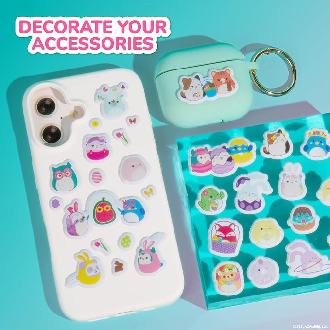 Original Squishmallows Puffy Stickers, 33 Stationery Stickers, Spring Theme