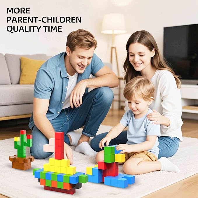 100PCS Magnetic Blocks,Magnetic Building Blocks for Toddlers Sensory & STEM Montessori Toys,Ideal Gifts for Boys Girls 3-8 Years Old