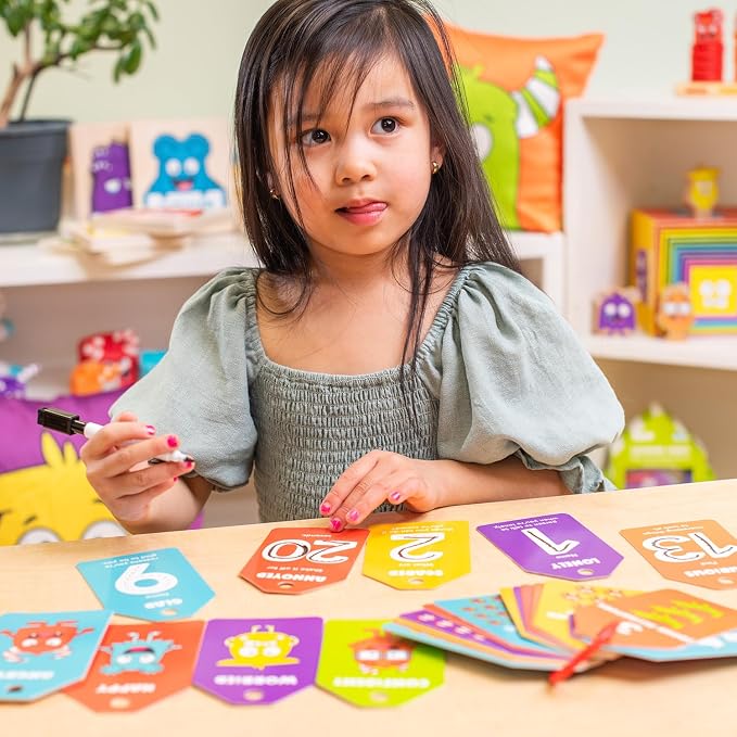 123 Number & Emotion Flash Cards – Kids Math SEL Learning