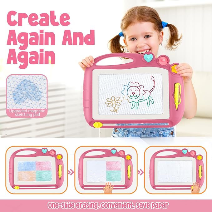 Magnetic Drawing Board, Toddler Toys for Age 3 Boys Girls, Toddler Drawing Board, Birthday Easter Christmas Halloween Kids Toy Gifts for Boys and Girls