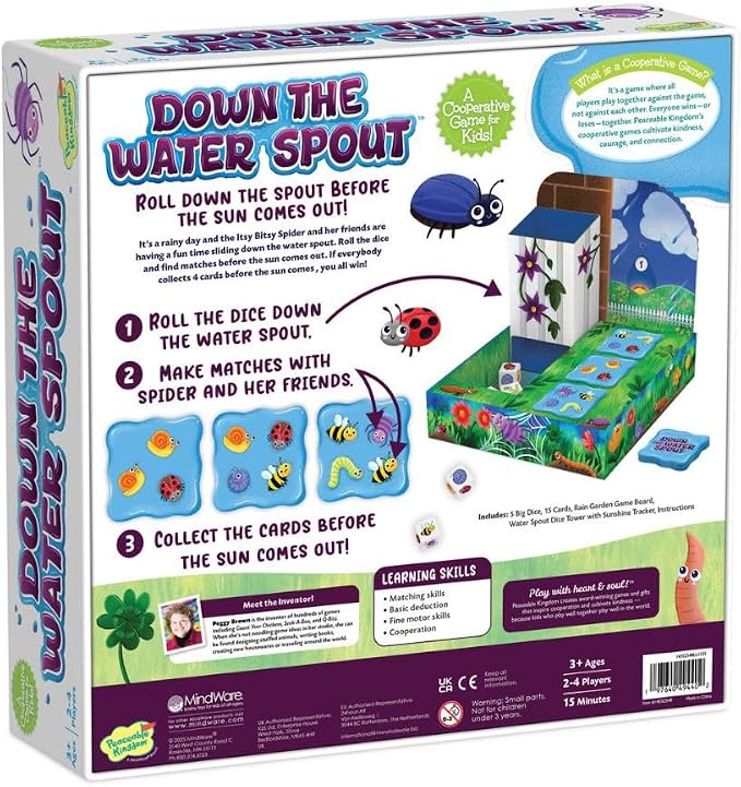 Peaceable Kingdom Down the Waterspout Cooperative Board Game | A cooperative game where players team up to win together, for 2-4 players. Ages 3+.