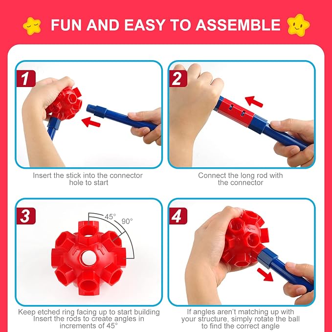 Fort Building Kit for Kids,STEM Construction Toys, Christmas & Birthday Gift for 4 5 6 7 8 9 10 11 12 Years Old Boys and Girls,Ultimate Creative Set for Indoor & Outdoors Activity,140 Pcs,Original | STEM Construction Toys, Gift for 4 5 6 7 8 9 10 11 12...