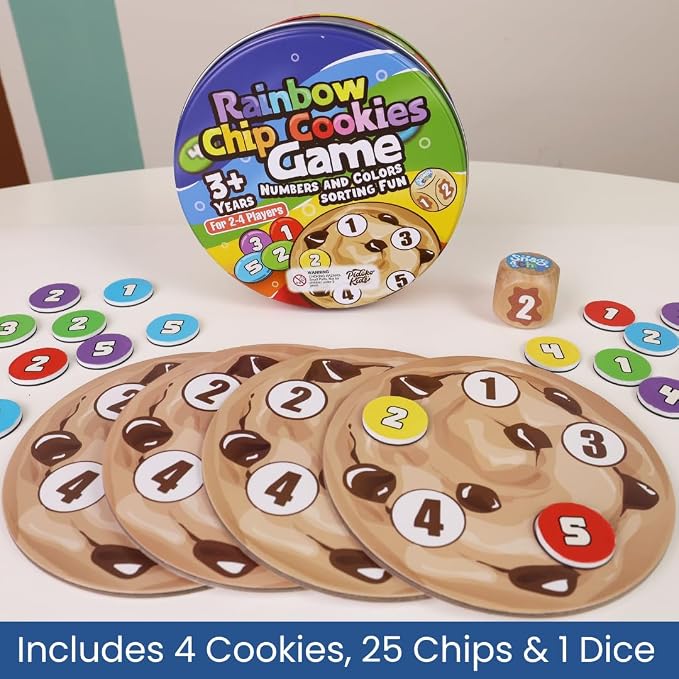 Rainbow Chip Cookie Sorting Game for Colors and Numbers by Pidoko