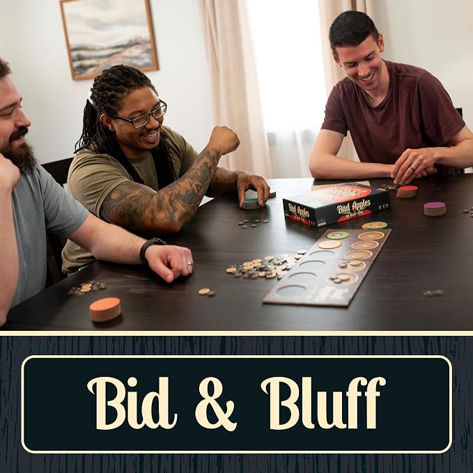 Lost Boy Entertainment Bad Apples - Board Games - Family Games - Party Games - for Adults and Teens - Strategy - Bidding & Bluffing - Game Night
