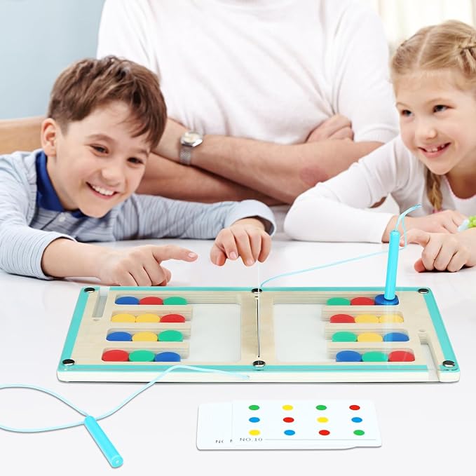 Color Matching Puzzle Toys, Montessori Brain Teasers Game for Kids, Road Trip Toys for Boys & Girls, Handheld Games for Travel, Ideal Christmas, Birthday Gifts
