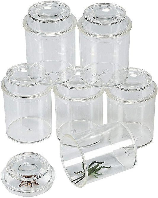 Fun Express See-Through Bug Box Jars, Clear, 10 Pieces | Educational Science & Nature Exploration, Ideal for Kids Learning Activities, Insect Observation & Outdoor Adventures