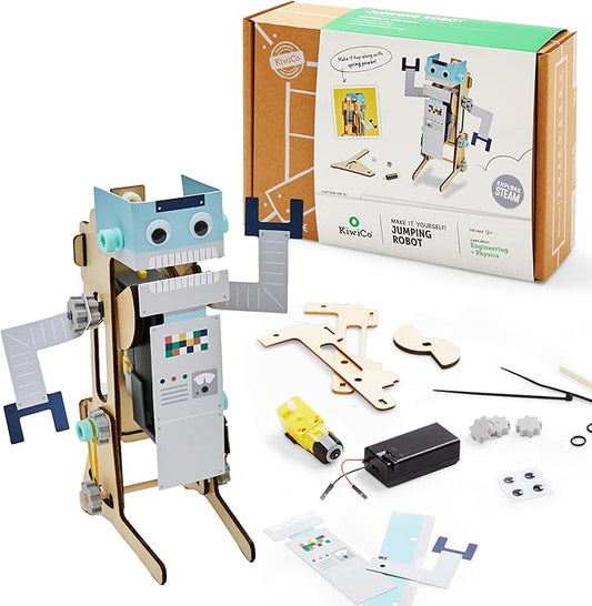 KiwiCo Jumping Robot STEM Kit - Robotics Building Set, Engineering, Ages 9+ | Robotics science project gift kit for hands-on learning and creative building exploration