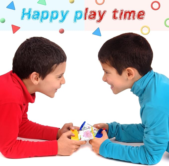 Gejoy 4 Pieces Water Games Handheld for Kid Small Retro Waterful Ring Toss Handheld Game Birthday Goodie Bags Stuffers School Classroom Prize Reward Pastime Car Toy Fidget for Boy Girl(Modern Style)