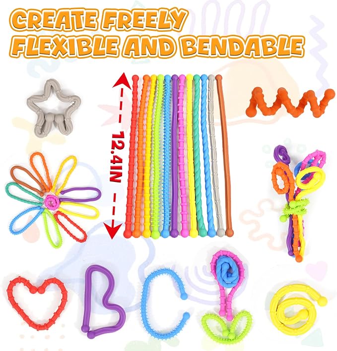 12 Pack Sensory Toys for Kids with Autism & ADHD -Christmas & Birthday Stocking Stuffers Gifts for Boys & Girls, Fidget Toys, Teacher Must Have for Classroom Calm Down Corner, Road Trip Essentials