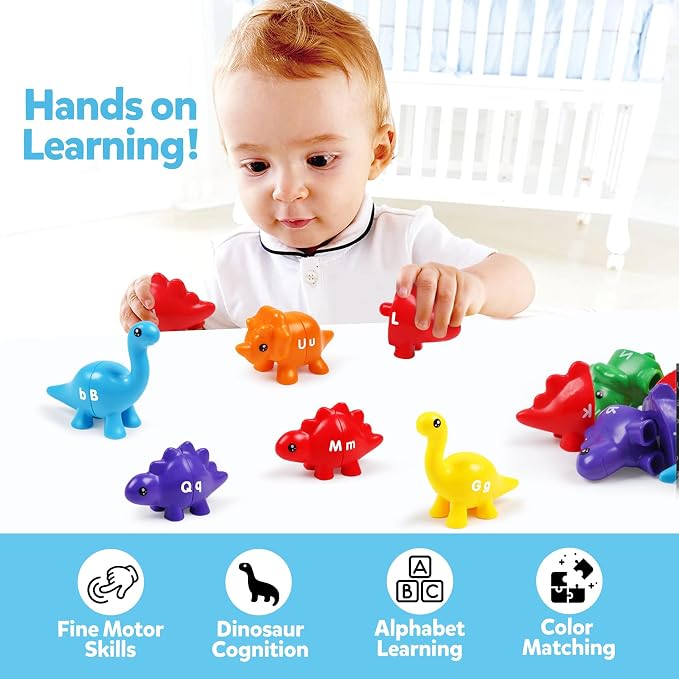 TSYAN Matching Letters Counting Dinosaur Toys