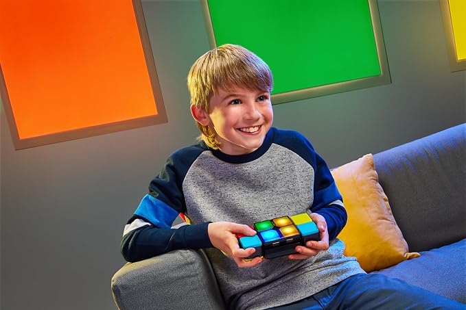 Moose Games Flipslide, Handheld Puzzle Game, Travel Toy Ages 8-13 | 4 modes (Speed, Multiplayer, Level, Memory) fast-paced puzzle fun; travel game and great gift for boys and girls ages 8-13