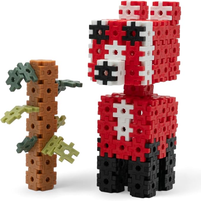 KADÜ 250 Piece Red Panda Set Kids Age 5+ Building Block STEM Toy | Creative Mini Sensory Construction Puzzle tiles - Open Ended Play Gift Boys + Girls - Classroom Homeschool Manipulatives