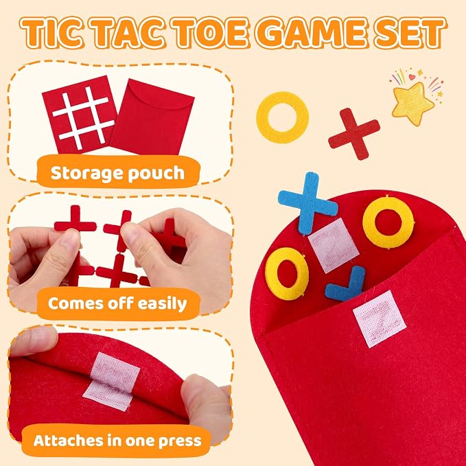 24 Pcs Tic Tac Toe Strategy Board Games for Kids Family, Easter Party Favors Goodie Bag Stuffers for Kids, Classroom Prizes Elementary, Birthday Party Gifts