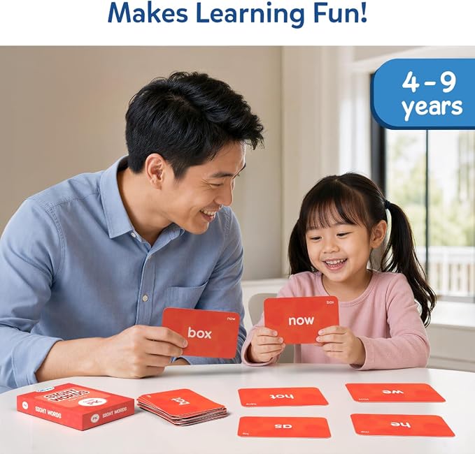 Skillmatics Flash Cards – Sight Words, Vocabulary & Spelling Learning Game | Perfect for Kindergarten, 1st, 2nd, 3rd Grade, Includes The Dolch & Fry Word List, Educational Gift for Ages 4, 5, 6, 7, 8