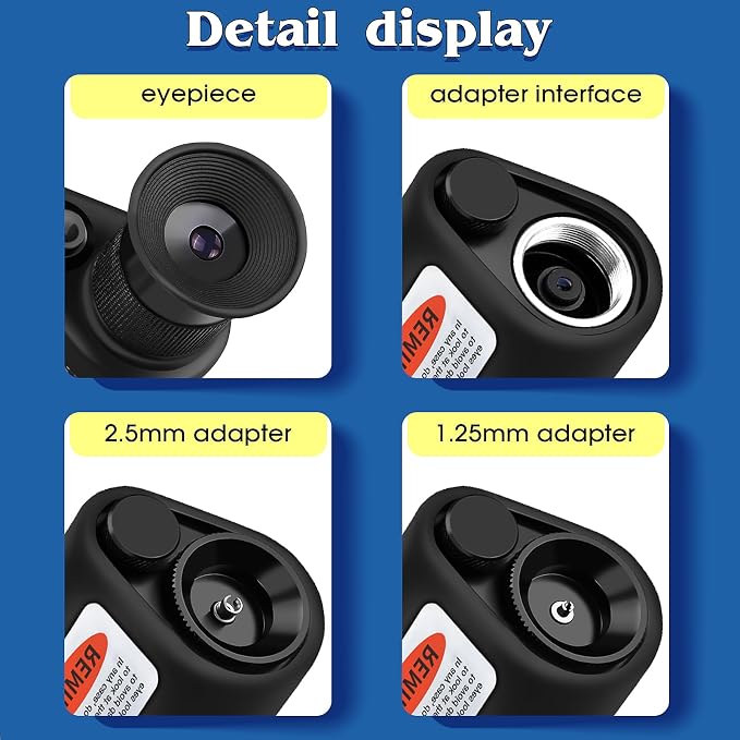 4-Piece Set Fiber Cleaning Tool kit Handheld Fiber Microscope 400x | Fiber Magnifying Glass Fiber Jumper end face Cleaning Box one Click Fiber Cleaning Pen