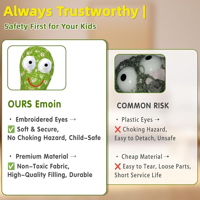 Emoin Talking Cactus Toy, Interactive Toys Dancing Cactus Toy Mimicking Repeating What You Say, Toddler Infant Baby Toys Gifts for 6 7 8 9 10 Month Old Baby Toys for 1 2 3 Year Old Boy Girl | Mimicking Repeating What You Say, Toddler Infant Baby Toy Gi...