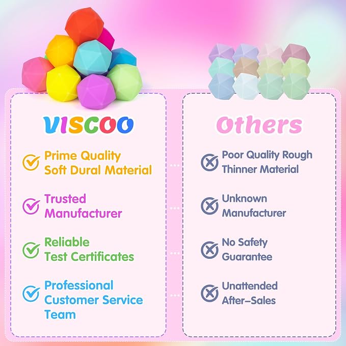VISCOO 36 Pack Diamond Slow Rising Stress Balls, Stress Cube, Cube Squishy | Squishy Fidget Toys for Anxiety Relief, Dough Squeeze Toys for Classroom Prize, Party Favors for Kids Adults