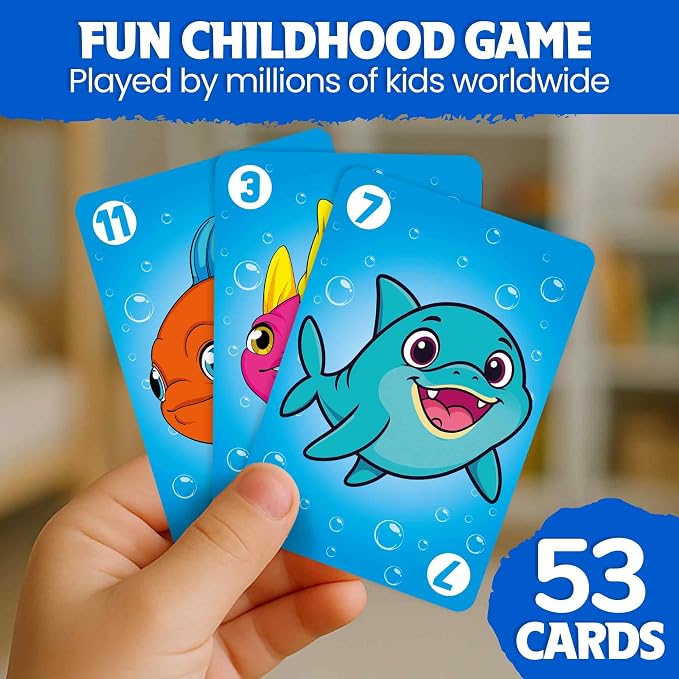 Quokka Go Fish Card Game for Kids Ages 4–8 – Fun Family Game with Cute Animals, Perfect for Travel, Playdates, Family Time – Educational & Engaging Playing Cards for Kids, Easy to Learn, Fast to Play