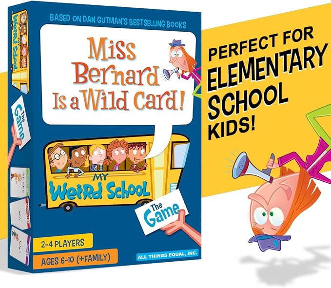 My Weird School Game Miss Bernard Is A Wild Card, Funny Educational Card Game for Kids and Family, Silly Sentence Building Game