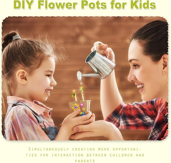 Garden Paper Pot Craft Kit, 40 sets Seed Starter, Spring Summer Kids DIY | Flower Pots Craft Kit For Kids, Earth Day Activities With Paper Pots, Stickers & Labels, Spring Crafts For Earth Day Fun